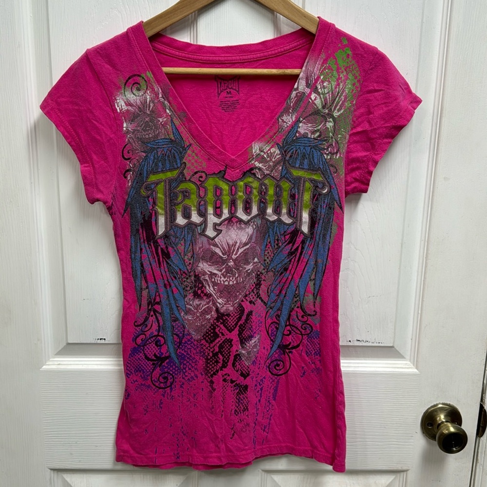 Pink Tapout shirt Medium